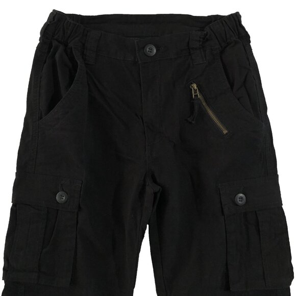 Must Way Cargo Pants Womens Size 4 Black Elastic Waistband Military Pockets - Picture 9 of 15